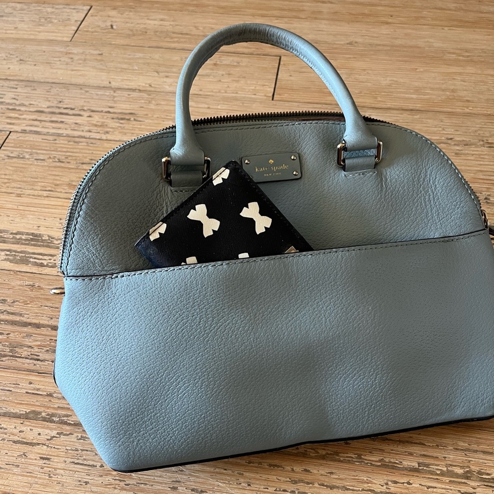 Kate Spade Gray Leather Satchel - Picture 6 of 7